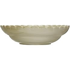 Creative Co-Op Stoneware Bowl with Scalloped Edge, Ivory | Amazon (US)