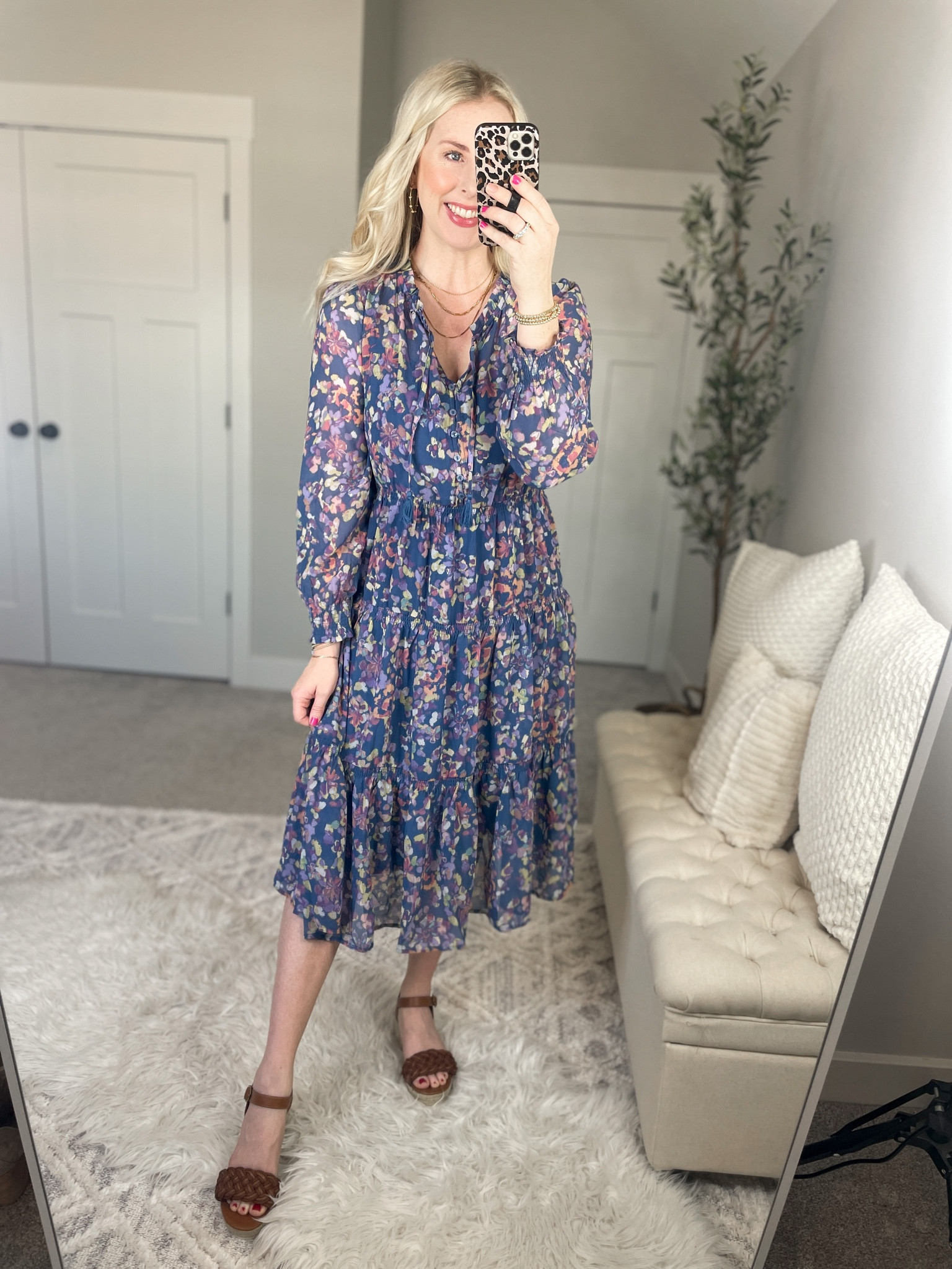 Daily try on, Walmart outfit, Walmart fashion, Walmart dress, floral dress, midi dress, time and tru wedges 

#LTKstyletip #LTKunder50 #LTKshoecrush