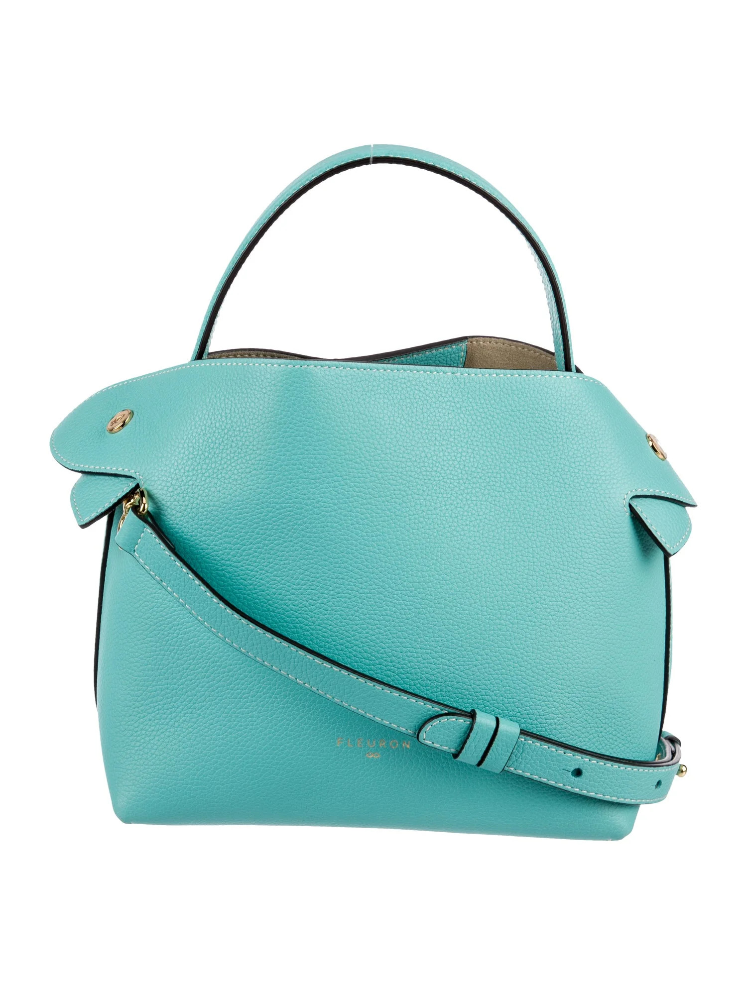 Fleuron Leather Top Handle Bag - Blue Handle Bags, Handbags - LKMKK20013 | The RealReal | The RealReal