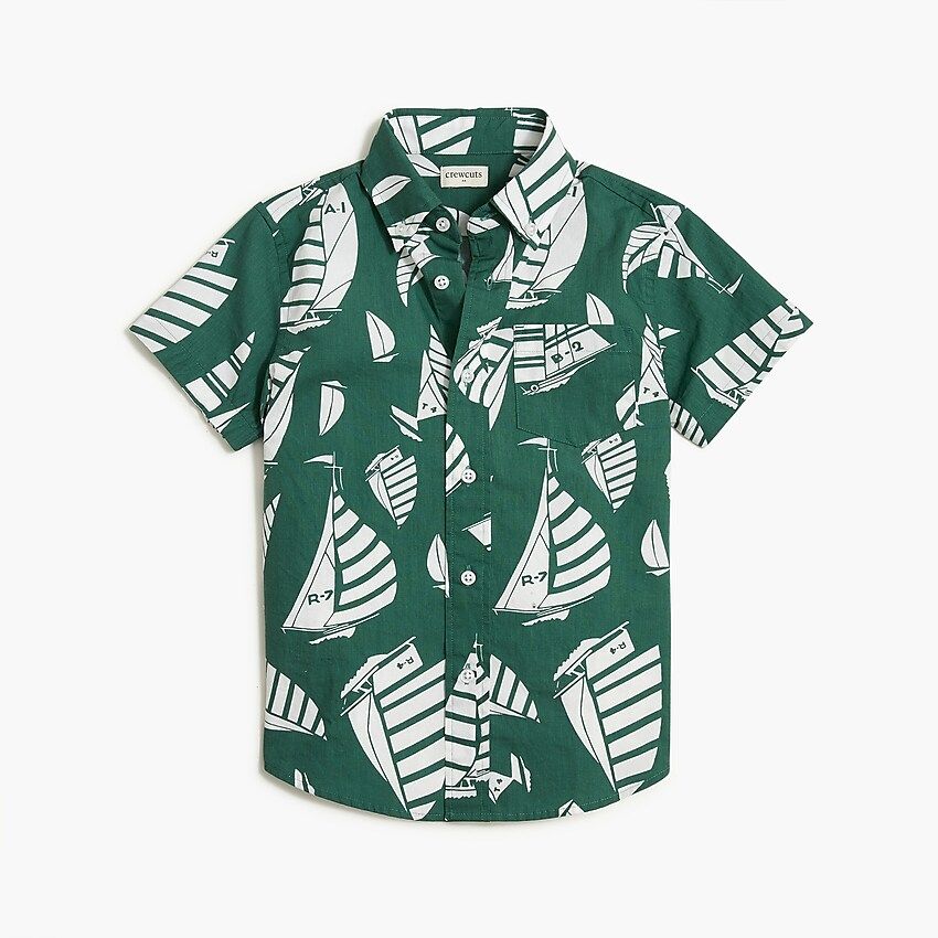 Boys' sailboat-print washed shirt | J.Crew Factory