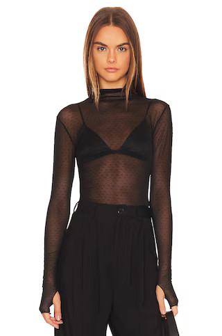 Free People On The Dot Layering Top in Black from Revolve.com | Revolve Clothing (Global)