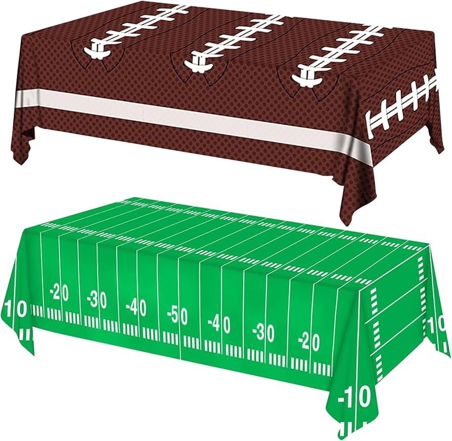 Football Party Decorations Disposable Tablecloth Plastic Touchdown Table Cover for Super Bowl Foo... | Amazon (US)