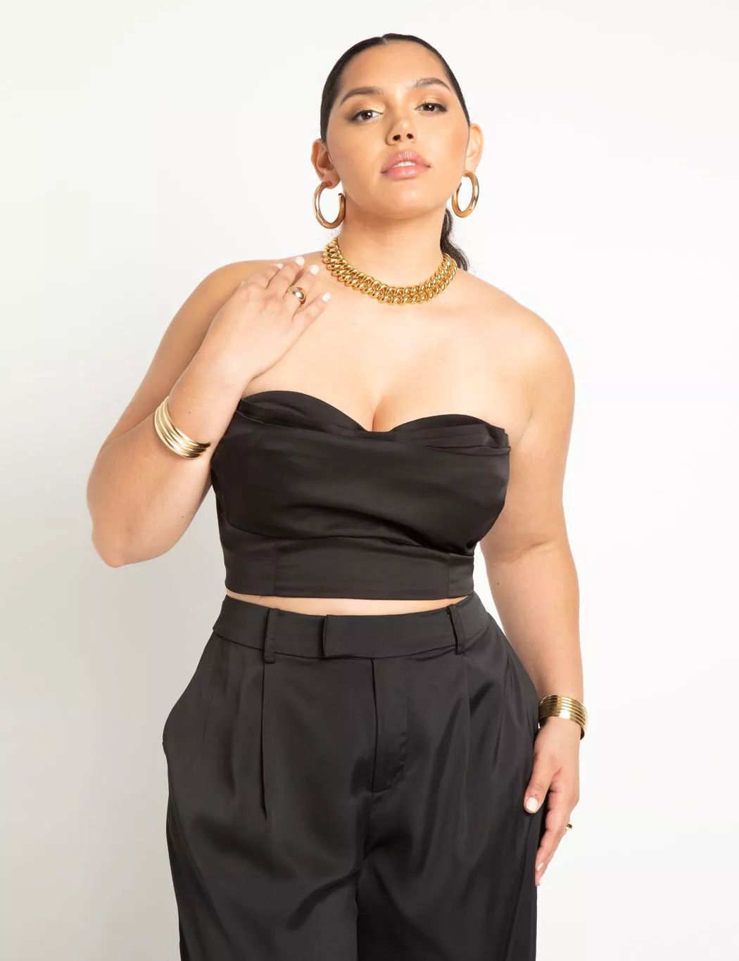 Satin Bustier | Eloquii