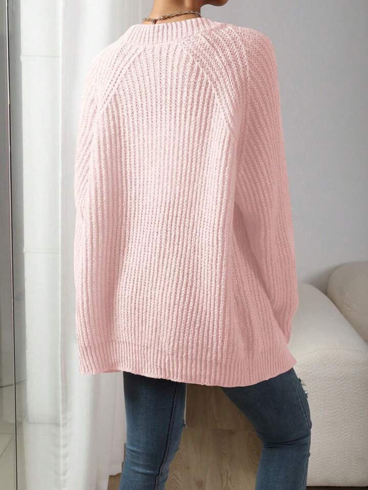 Chiquease Women Casual Loose Solid Color Long Sleeve Cardigan For Autumn And Winter,Long Sleeve T... | SHEIN