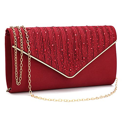 Red Wedding Clutch - Evening Purses & Clutches for Women | Amazon (US)
