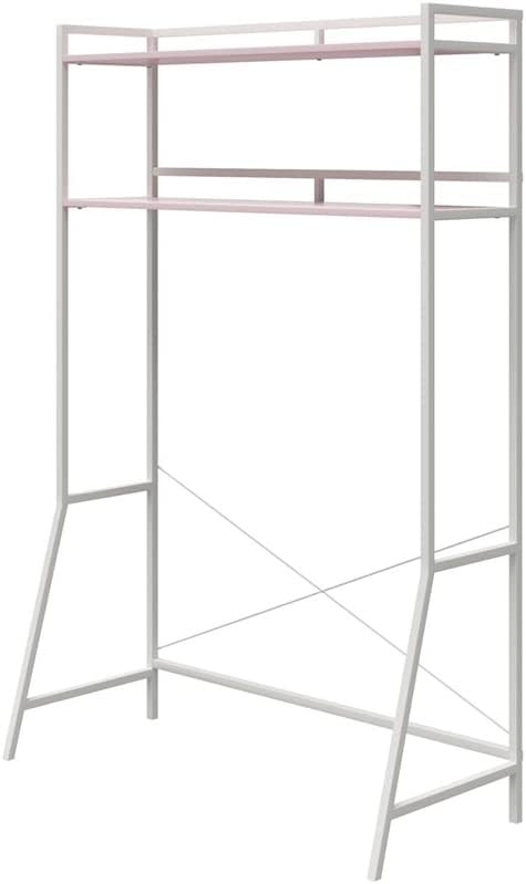 Novogratz Beverly Over-The-Bed Storage for Twin & XL Twin Beds, Light Pink/White | Amazon (US)