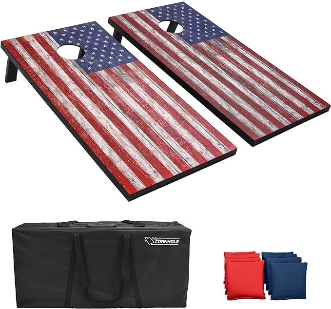 GoSports Classic Cornhole Set – Includes 8 Bean Bags, Travel Case and Game Rules (Choice of sty... | Amazon (US)