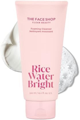THE FACE SHOP Rice Water Bright Foaming Cleanser, Hydrating Korean Face Wash with Ceramides, Deep... | Amazon (US)