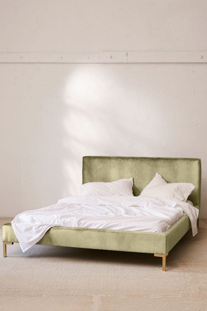 Rosalie Velvet Platform Bed | Urban Outfitters (US and RoW)