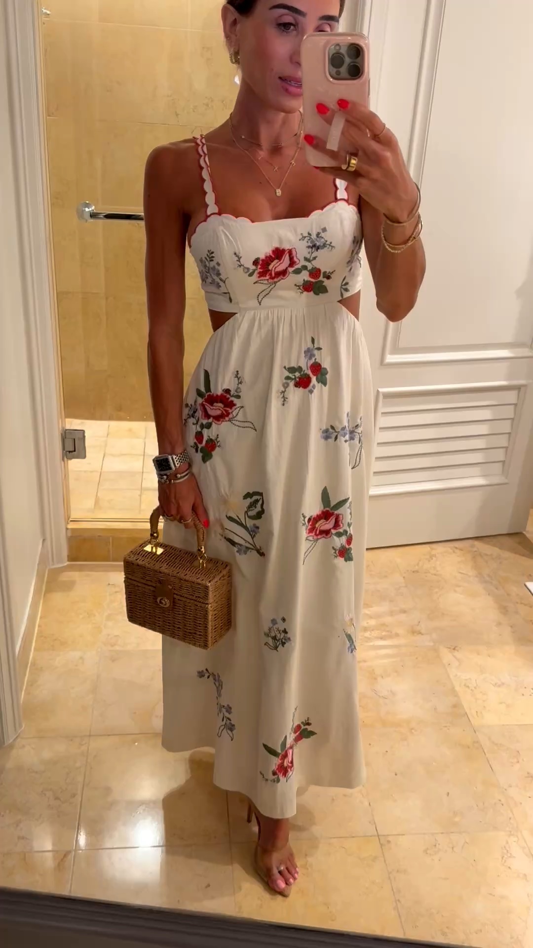 Embroidered maxi dress on sale it’s a splurge so stunning on. Wearing xxs petite 
Vacation dresses

#LTKSaleAlert #LTKPetite
