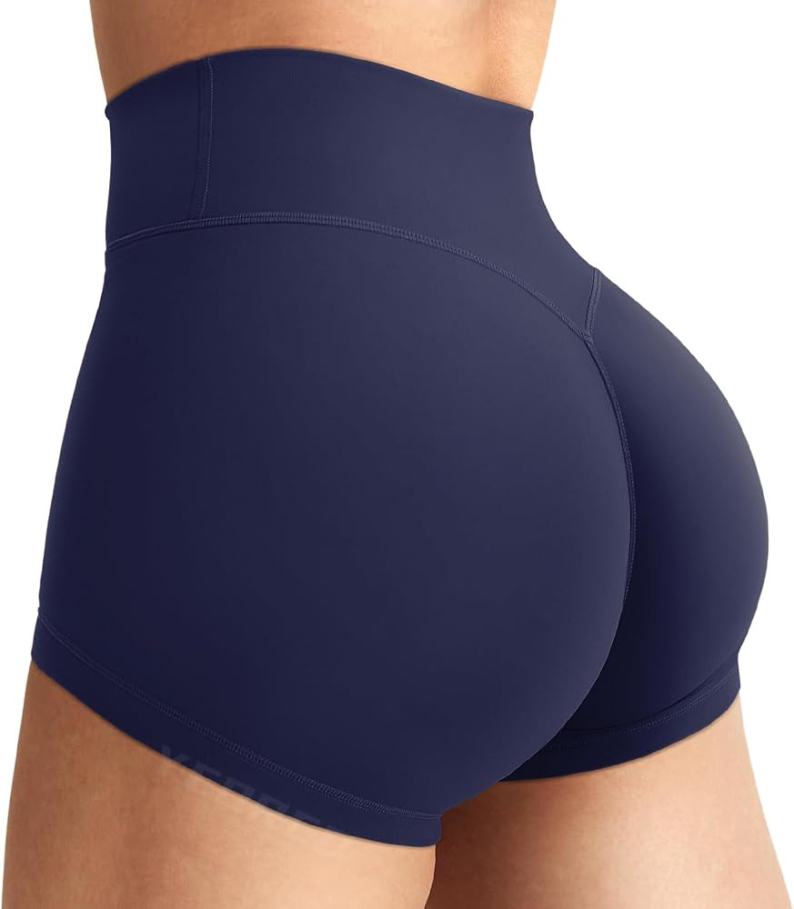 YEOREO Women's Biker Shorts 2.5" No Front Seam Elysina High Waist Hidden Scrunch Workout Gym Yoga... | Amazon (US)