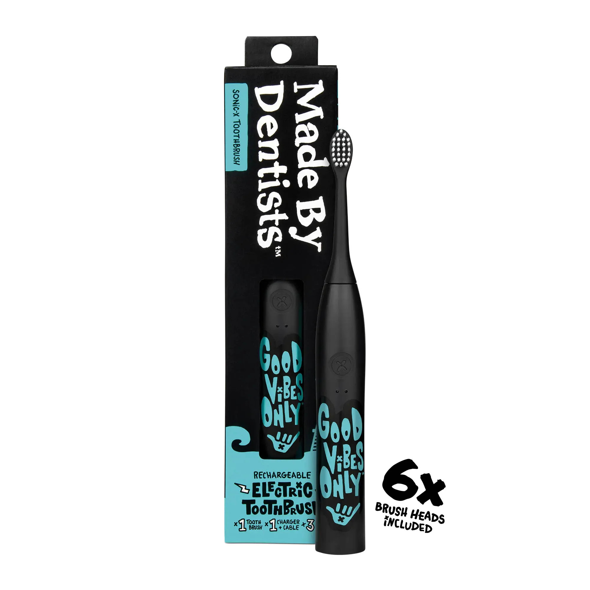 Sonic X “Good Vibes Only” Rechargeable Electric Toothbrush. | Made By Dentists