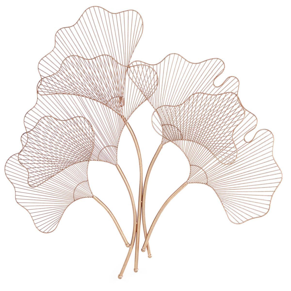 Glam Metal Floral Wall Decor Copper - Olivia & May | Target