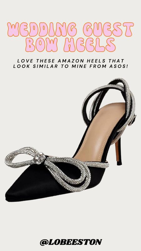 Wedding Guest Heels! Love these Amazon heels that look super similar to my bow heels from ASOS! 

Wedding guest, wedding shoes, heels, bow heels, Amazon shoes, Amazon find, Amazon dupe, wedding guest shoes, black tie shoes! 