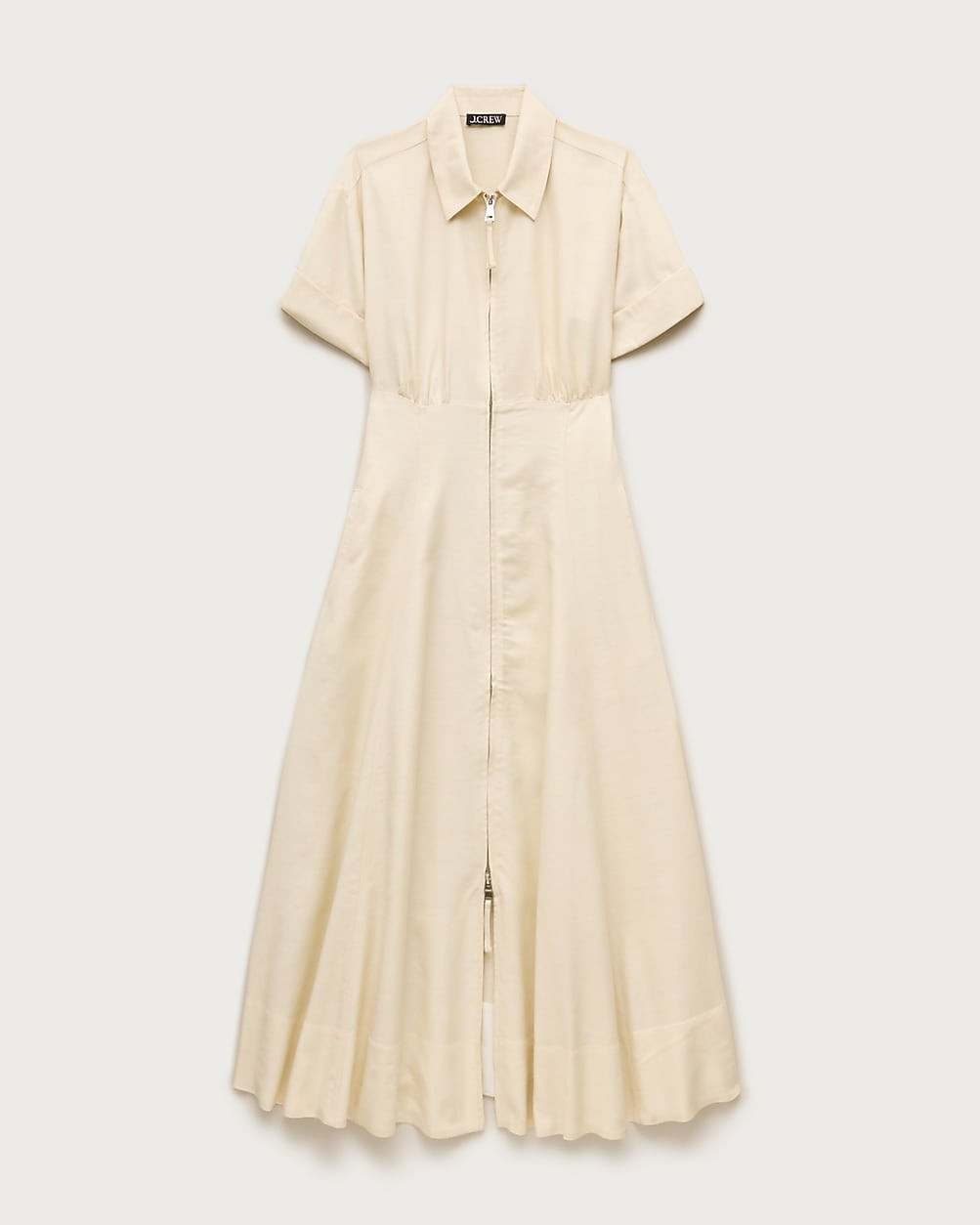 Zip-up shirt-dress in Gramercy linen blend | J. Crew US