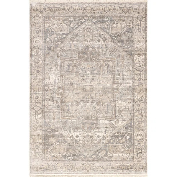 Wideman Oriental Power Loom Performance Silver Rug | Wayfair North America