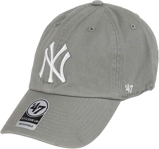 '47 Brand New York Yankees Clean Up Hat Cap Light Grey/White | Amazon (US)