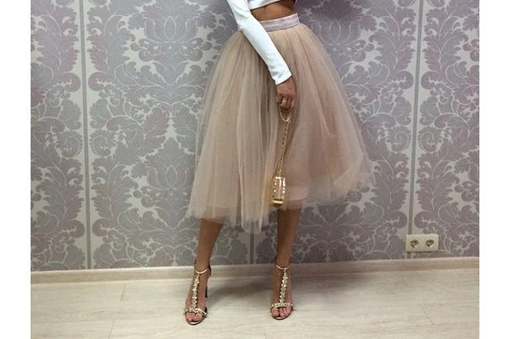 Tulle skirt women plus size birthday outfit custom beige | Etsy | Etsy (US)