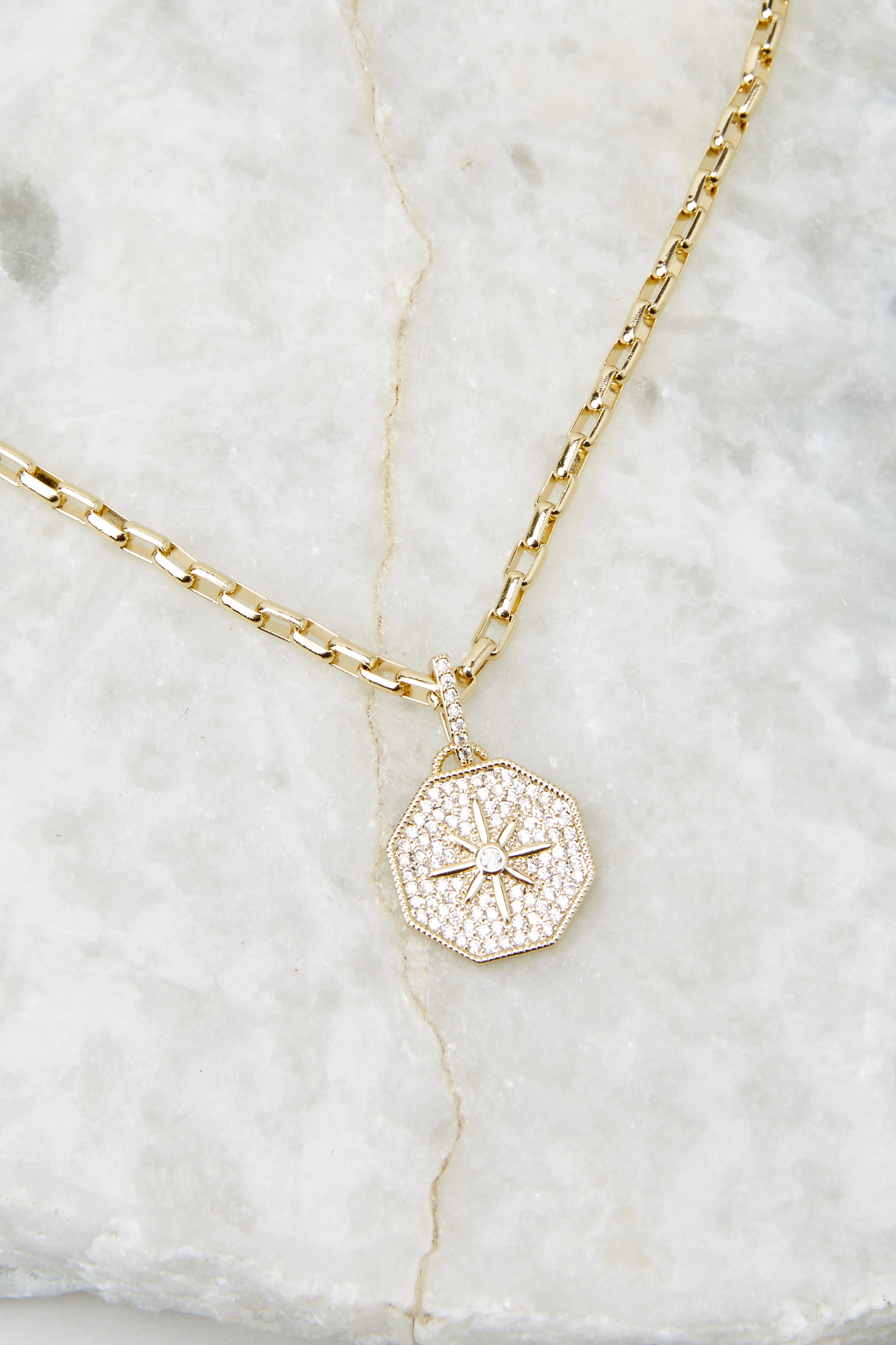 Guiding Gold Necklace | Red Dress 