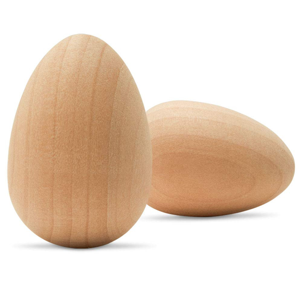 Wooden Easter Eggs 1-5/8 inch, Pack of 12 Small Wooden Eggs for Crafts, Fake Eggs, Artificial Egg, Wood Eggs for Crafts, by Woodpeckers | Amazon (US)
