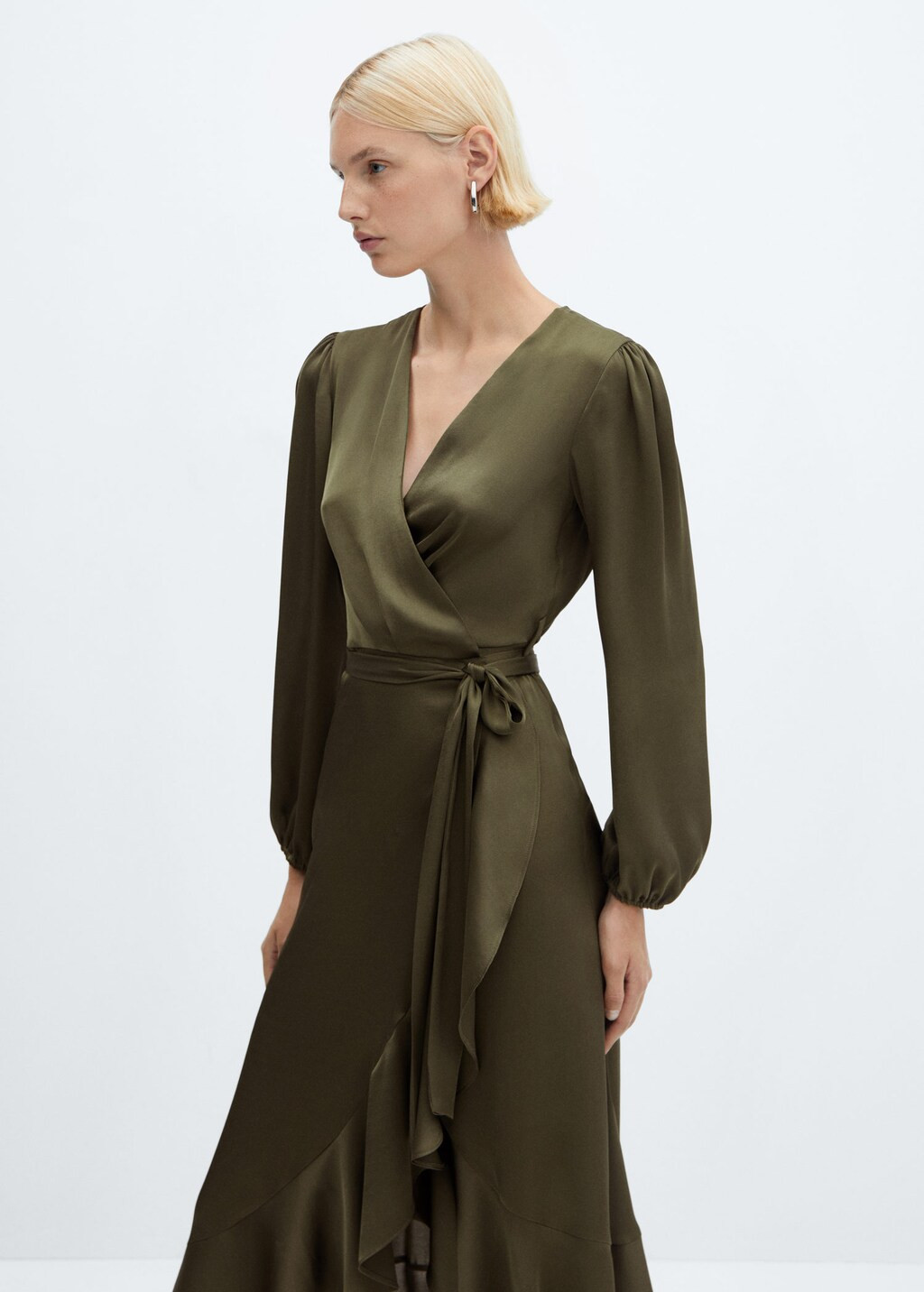 Ruffle wrap dress -  Women | Mango USA | MANGO (US)