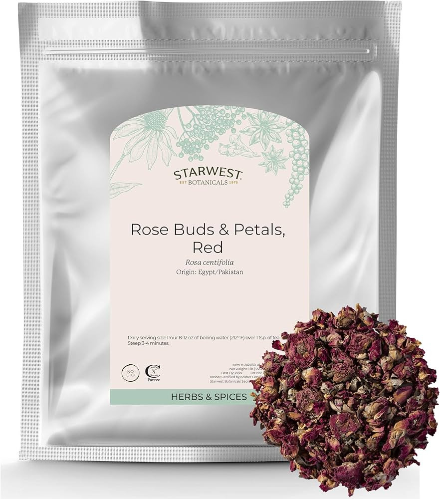 Starwest Botanicals Red Rose Buds and Petals, 1 Pound | Amazon (US)