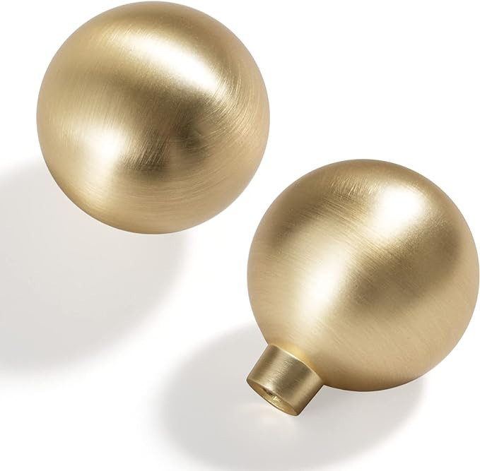 Goo-Ki 30MM(1.2 Inch) Brushed Brass Cabinet Knob,Modern Cabinet Pulls with Zinc Alloy Material, D... | Amazon (US)