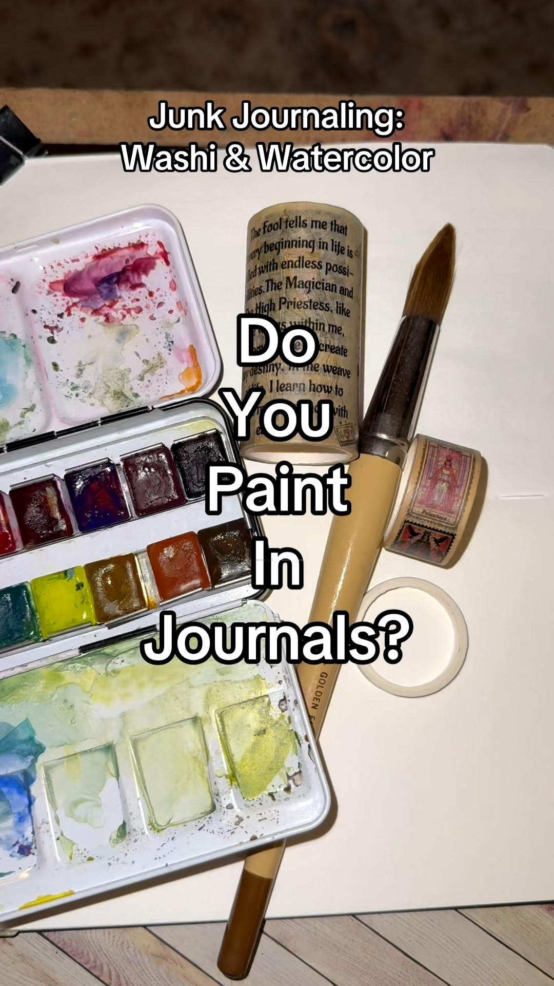 Washi tape is a great tool for drip watercolor edges but also great for junk journaling I did a mindfulness painting and then covered it with different tarot themes that are removable, so if I want to use the painting for mixed media I just remove the tape! Cute placeholder to relieve the pressure of the art while keeping the ritual of painting #arttherapy #washitape #abstract #art #watercolor #painting #tarot #washi #junkjournal #journaling

#LTKHoliday #LTKdayinmylife #LTKGiftGuide