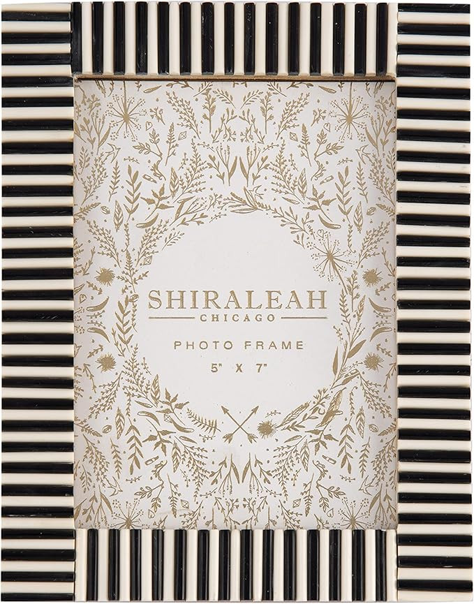 Shiraleah Black And White Striped 5X7 Gallery Picture Frame | Amazon (US)