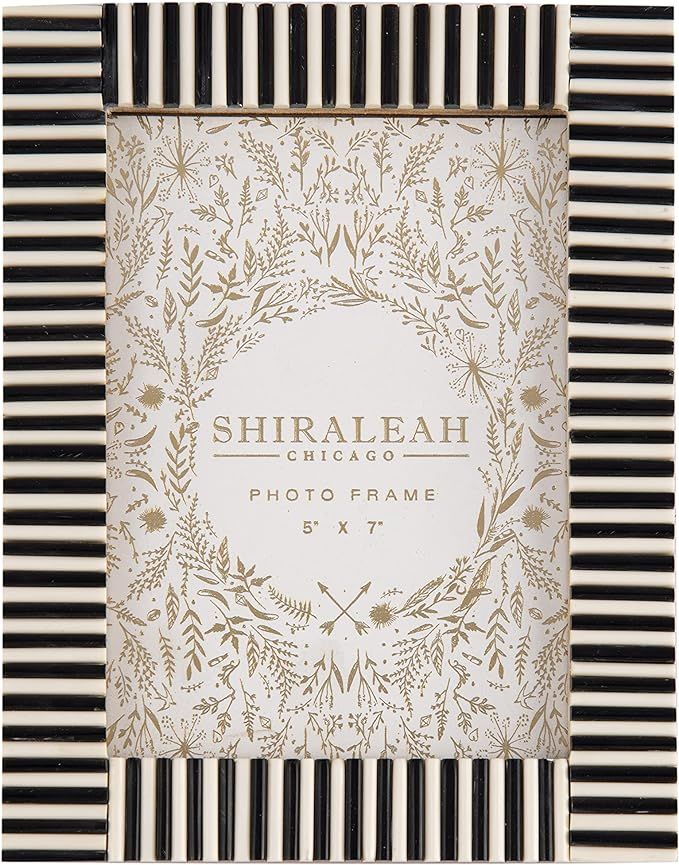 Shiraleah Black And White Striped 5X7 Gallery Picture Frame | Amazon (US)