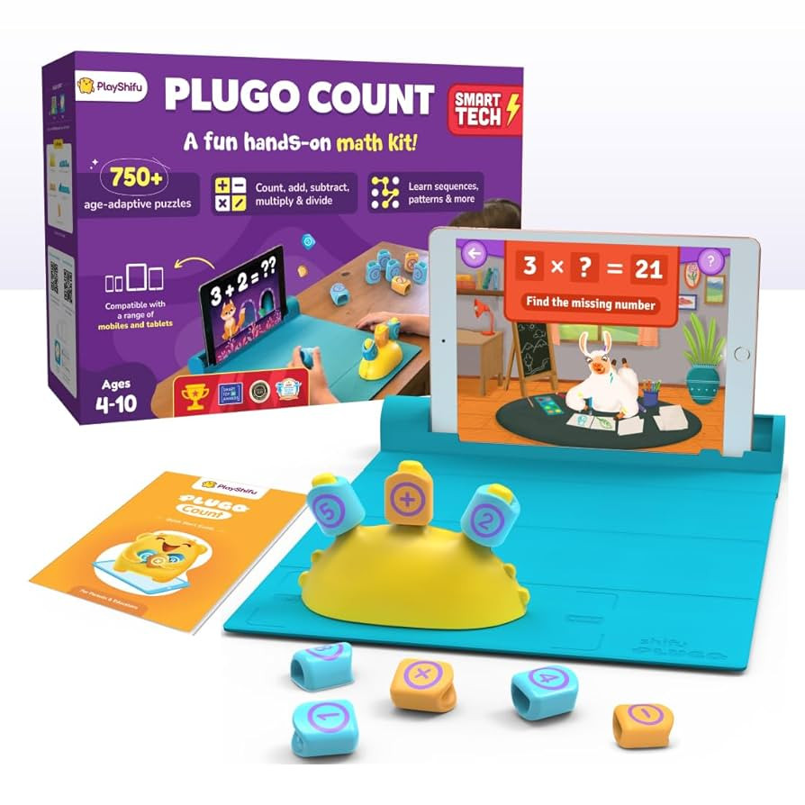 PlayShifu Math Games for Kids – Plugo Count | Tech-Powered Educational STEM Toy with Numbers & ... | Amazon (US)