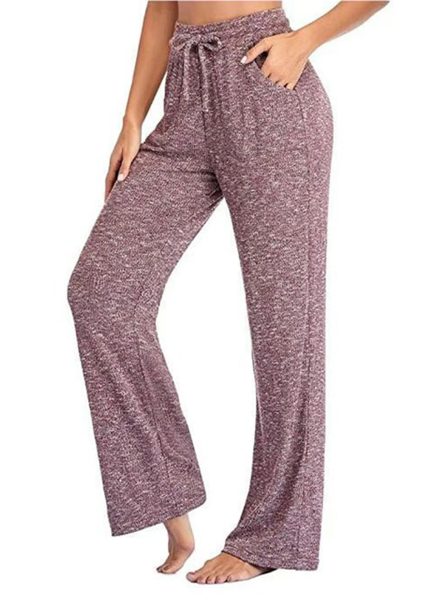 Womens Wide Leg Pajama Bottoms Drawstring Plus Size Lounge Pants Long Sleepwear Pyjamas Pjs Pants... | Walmart (US)