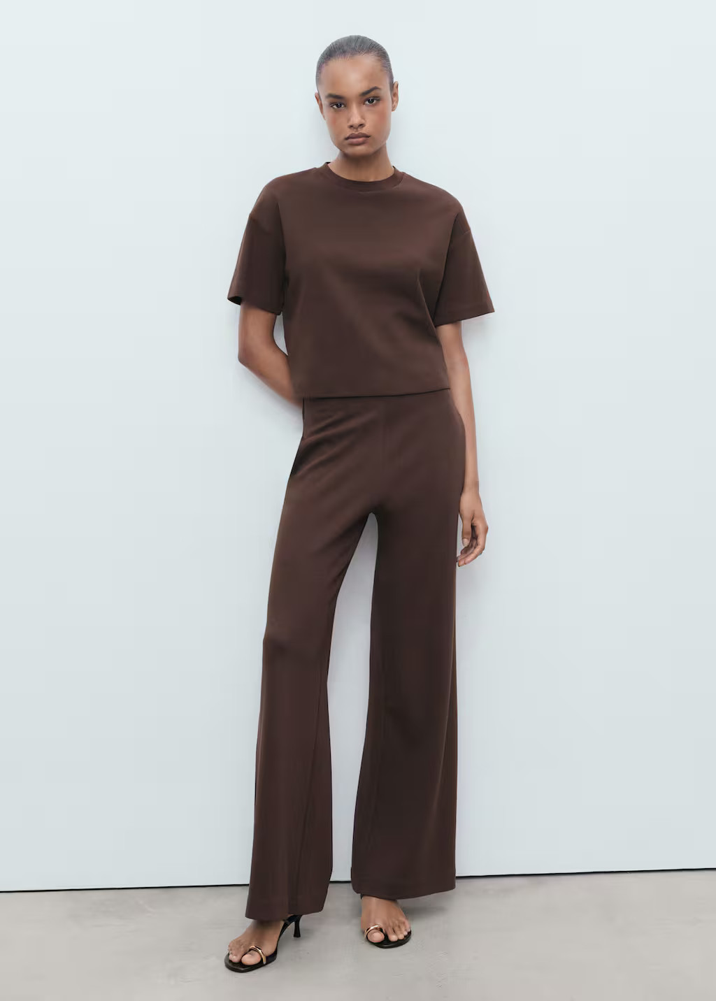Cotton short-sleeved t-shirt brown - Women - 4XL - MANGO | Mango (US/MX/AU)