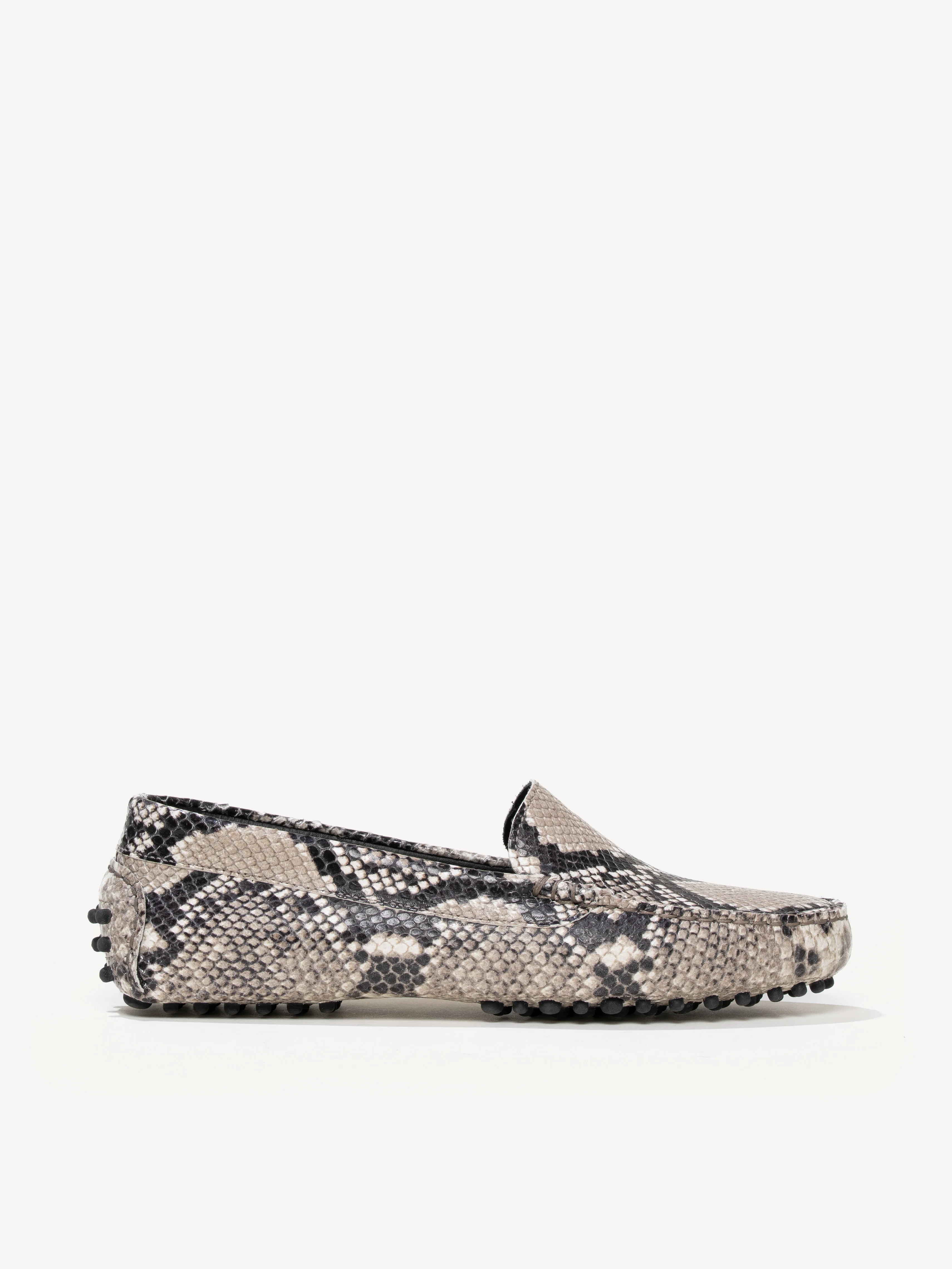 M.Gemi The Felize Python Women's Moccasin Shoes, Size 37.5 in Python Effect Nappa | M.GEMI