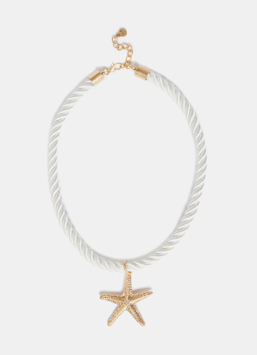 Gold Tone Starfish Necklace | Mint Velvet