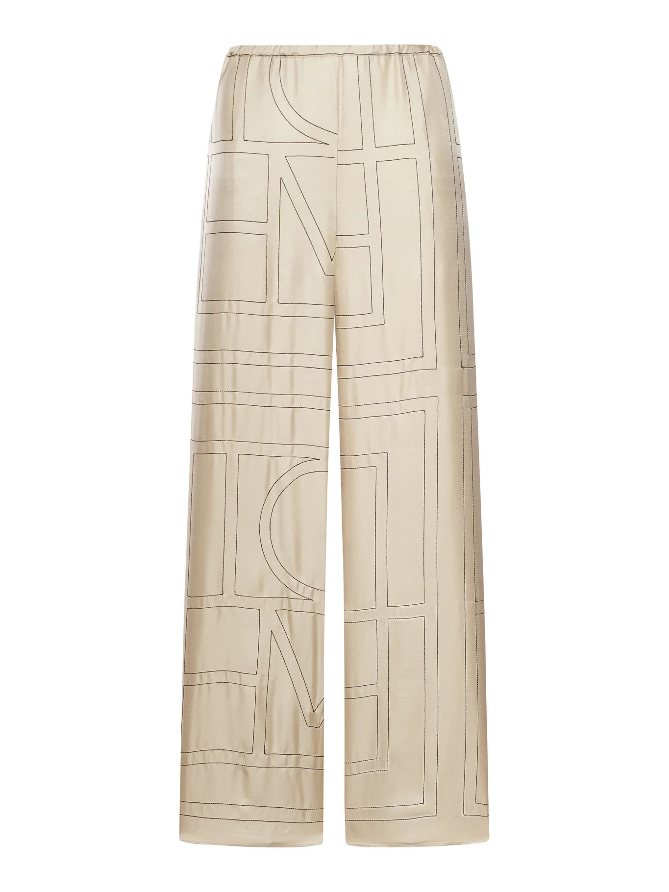 SILK TROUSERS WITH MONOGRAM - Toteme - Woman | Suitnegozi INT