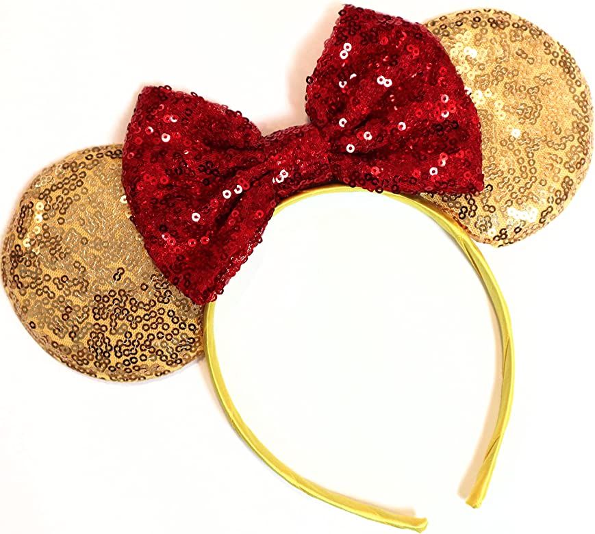 CLGIFT Beauty and the Beast Ears, Belle Ears, Belle Mickey Ears, Inspired Beauty and the Beast Ears, | Amazon (US)