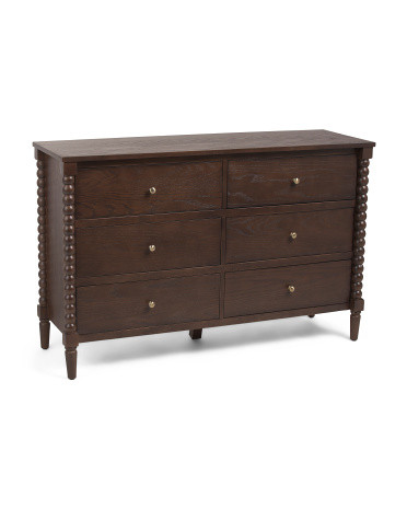 50x32x16 6 Drawer Spindle Dresser | TJ Maxx
