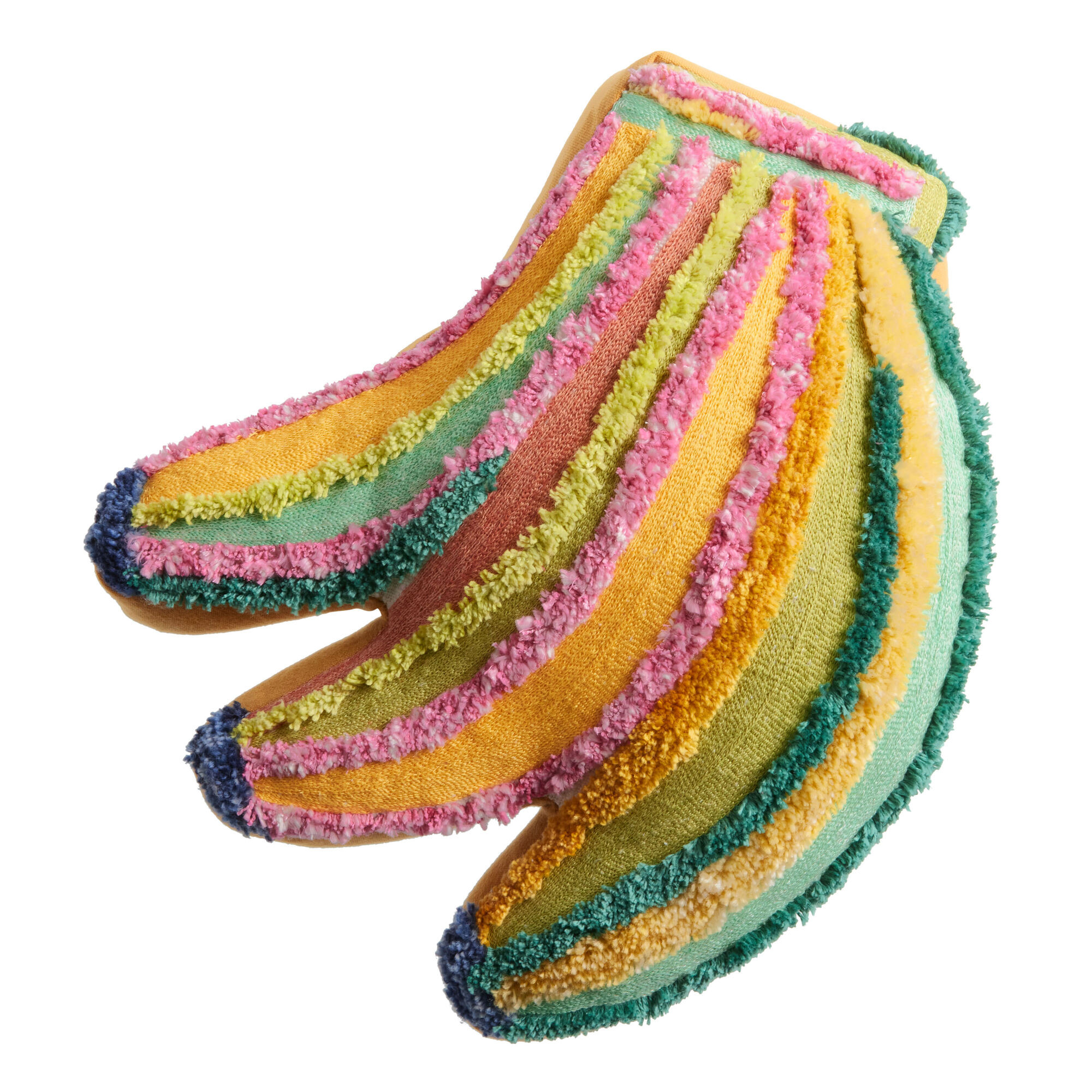 Multi Banana Bunch Shaped Indoor Outdoor Throw Pillow | World Market