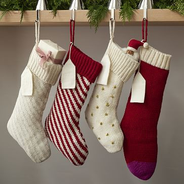Customizable Knit Stockings | West Elm (US)
