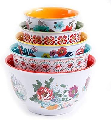 The Pioneer Woman Country Garden Nesting Mixing Bowl Set, 10-Piece, Multiple Patterns | Amazon (US)