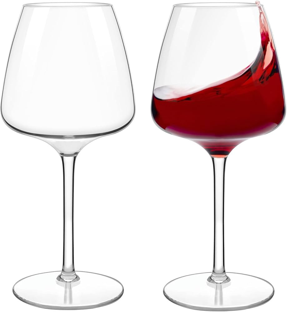 MICHLEY Shatterproof 20.5 oz Capacity Bordeaux Red Wine Glasses Set of 2, Tritan Plastic Unbreaka... | Amazon (US)