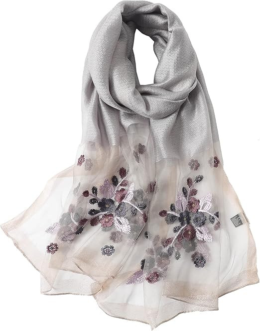 WINCESS.YU Silk Scarf for Women Lightweight Shawls and Wraps for Weddings Fashion Pashmina Shawl ... | Amazon (US)