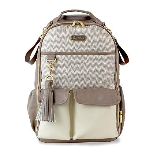 Itzy Ritzy Diaper Bag Backpack – Large Capacity Boss Baby Backpack Diaper Bag Featuring 17 Pockets, Changing Pad, Stroller Clips, and Comfortable Backpack Straps, Vanilla Latte | Amazon (US)