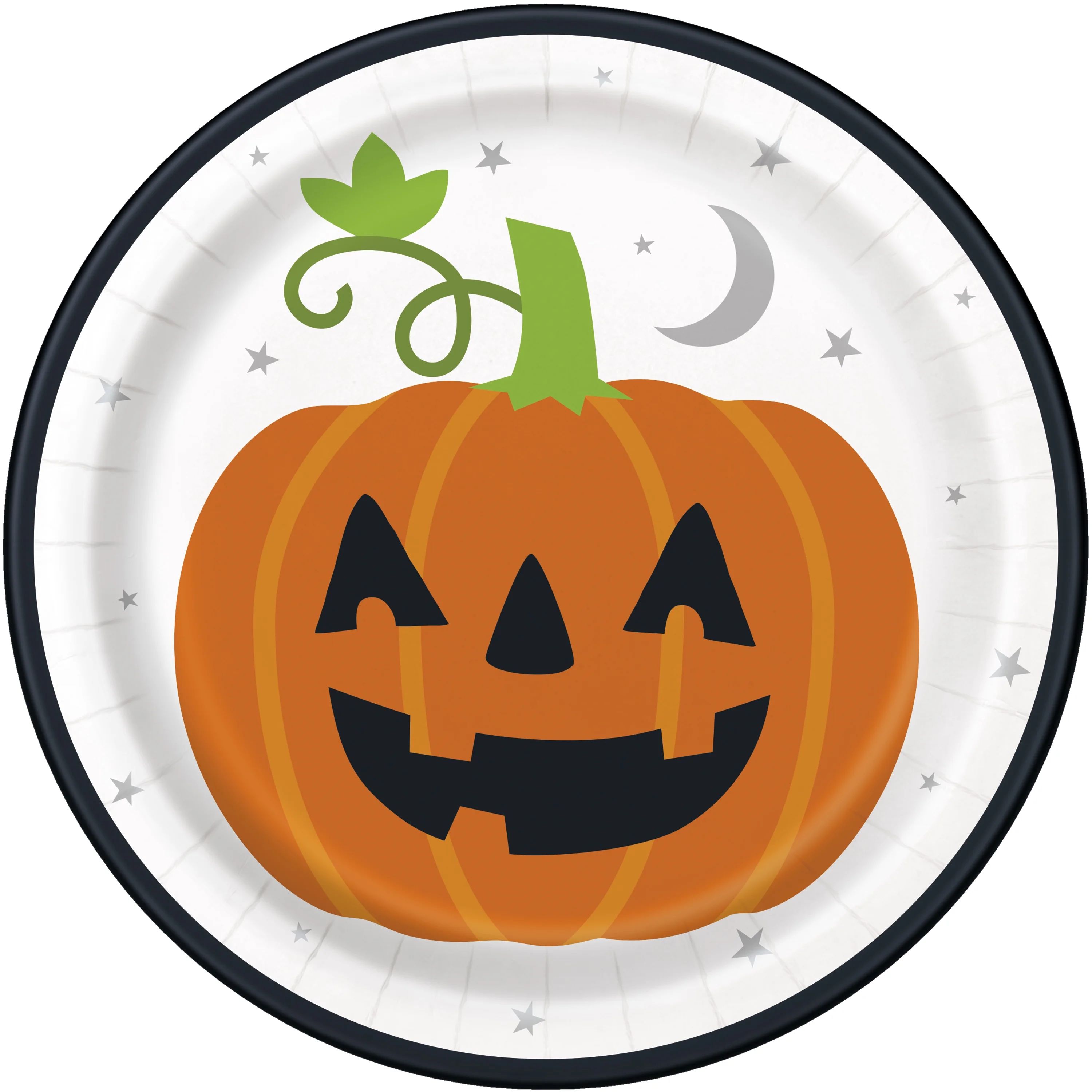 Way to Celebrate Pumpkin Toss Halloween Paper Dinner Plates, 9in, 30ct - Walmart.com | Walmart (US)