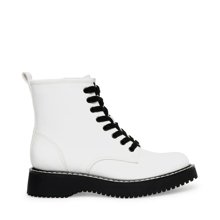 Madden Girl Womens Kurrt Lace-Up Side Zipper Combat Boot | Walmart (US)