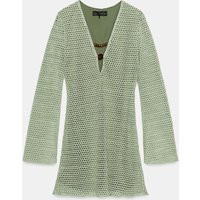 Zara - Mini Crochet Trim Dress - Light Khaki - Xl - Woman | Zara US