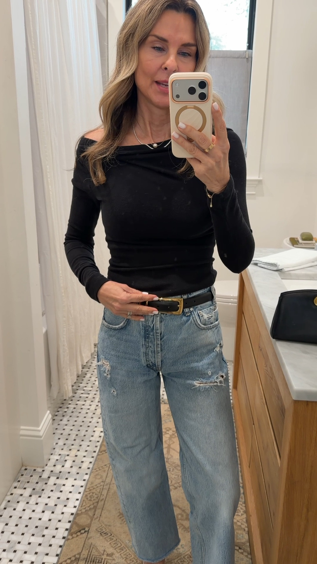 Knit top with internal bra
Jeans I’ve had for years! I’m 5’6”


#LTKootd #LTKOver40