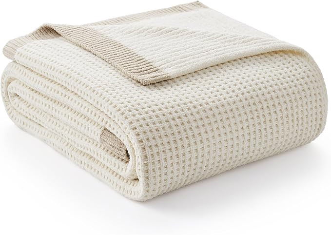 Amélie Home Chenille Throw Blanket, Soft Cozy Waffle Throw for Couch & Sofa, Warm Yet Lightweigh... | Amazon (US)
