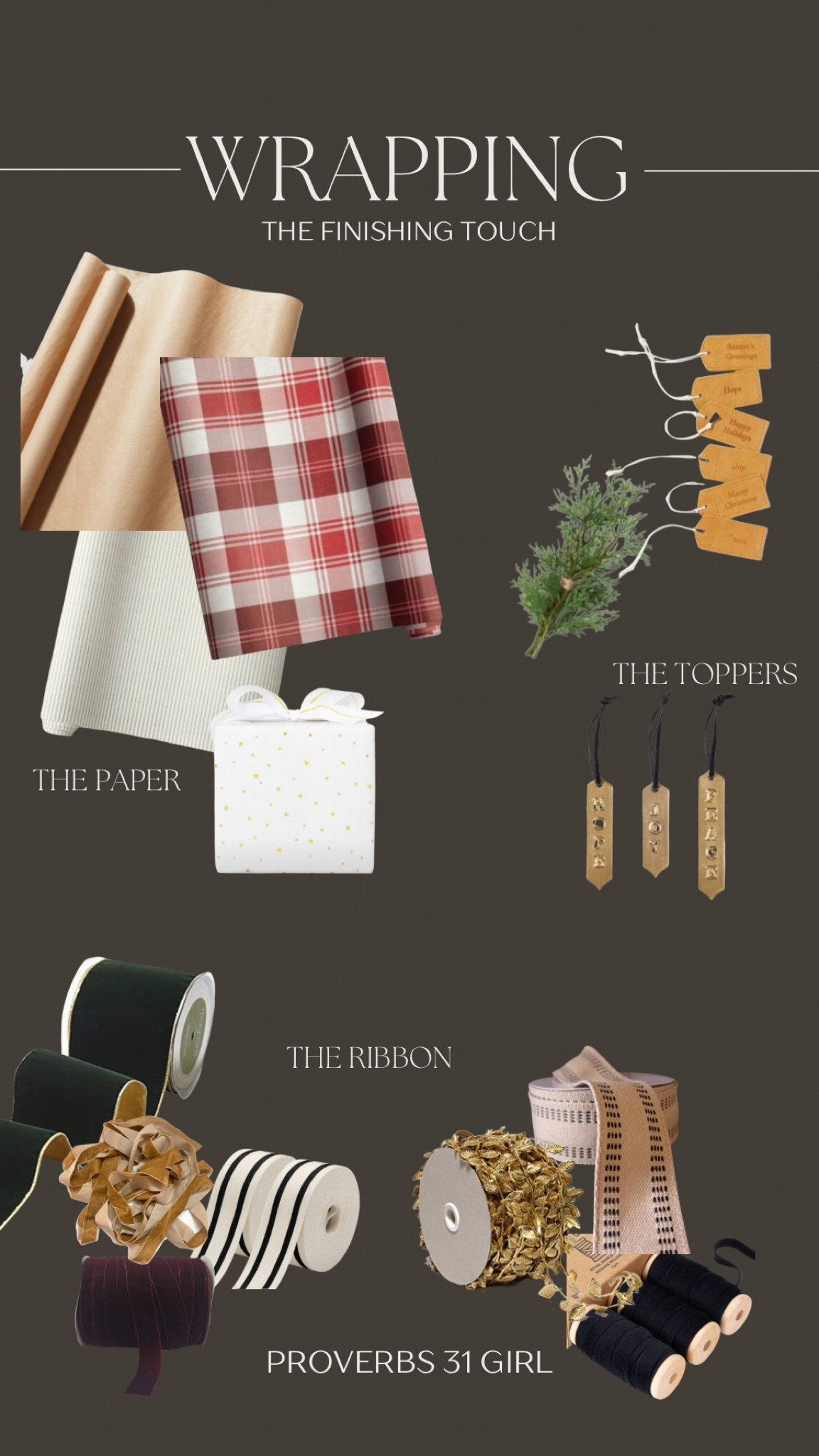 Wrapping options that double as pretty decor! 

#LTKHoliday #LTKSeasonal #LTKhome